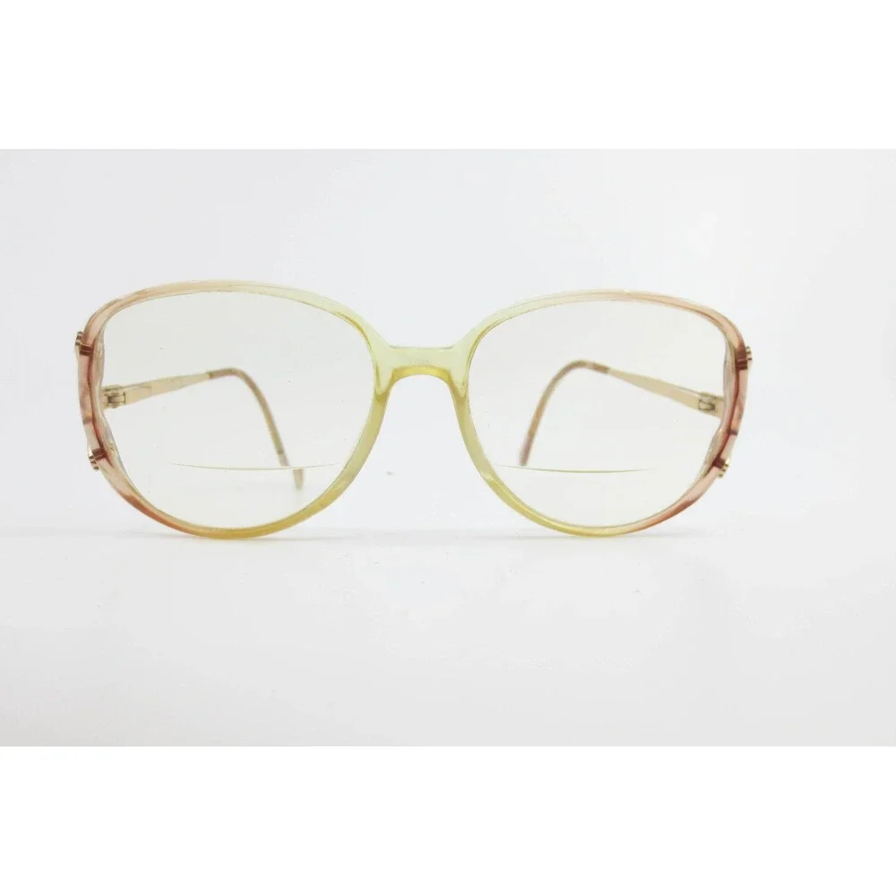 Gloria Vanderbilt 746 Zyloware 265 Eyeglasses Frames Gold Pink Amber Oversized
